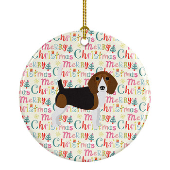 Beagle Merry Christmas Ceramic Ornament WDK1781 product image at NuMercy