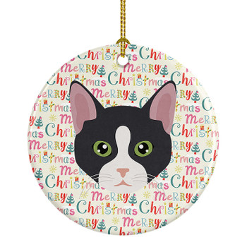 American Polydactyl Cat Christmas Ceramic Ornament WDK2298 product image at NuMercy