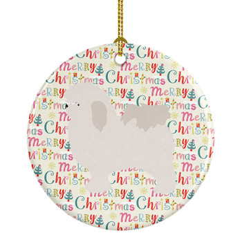 Bolognese Merry Christmas Ceramic Ornament WDK2026 product image at NuMercy