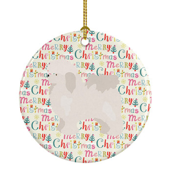 Bolognese Merry Christmas Ceramic Ornament WDK1698 product image at NuMercy