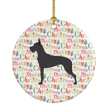 Great Dane Merry Christmas Ceramic Ornament WDK1922 product image at NuMercy