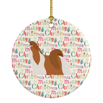 Shih Tzu Merry Christmas Ceramic Ornament WDK1893 product image at NuMercy