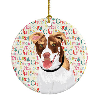 Australian Shepherd Red and White #2 Christmas Ceramic Ornament product image at NuMercy