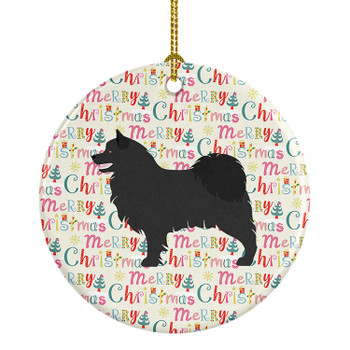 Swedish Lapphund Merry Christmas Ceramic Ornament product image at NuMercy