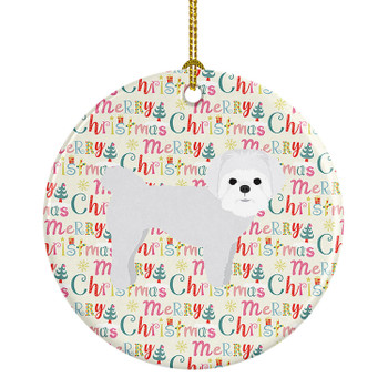 Maltese Merry Christmas Ceramic Ornament WDK1810 product image at NuMercy