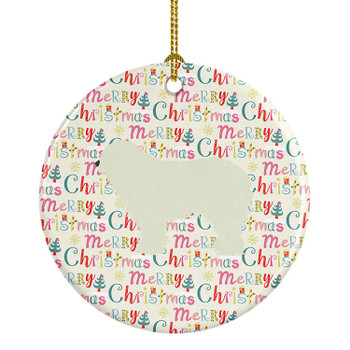 Komondor Merry Christmas Ceramic Ornament product image at NuMercy