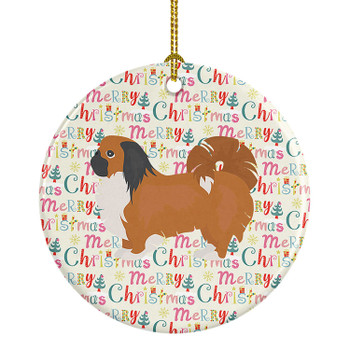 Pekingese Merry Christmas Ceramic Ornament WDK1755 product image at NuMercy