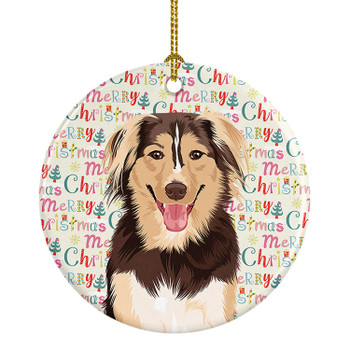 Australian Shepherd Red Tricolor #3 Christmas Ceramic Ornament product image at NuMercy