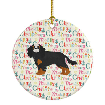 Cavalier King Charles Spaniel #2 Merry Christmas Ceramic Ornament product image at NuMercy