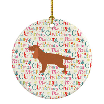 English Cocker Spaniel Merry Christmas Ceramic Ornament product image at NuMercy