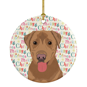Labrador Retriever Red Christmas Ceramic Ornament product image at NuMercy