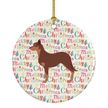Australian Kelpie Dog Merry Christmas Ceramic Ornament product image at NuMercy