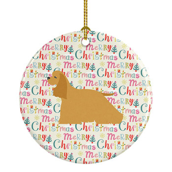 Cocker Spaniel Merry Christmas Ceramic Ornament WDK1833 product image at NuMercy