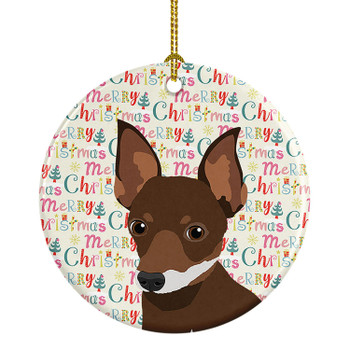 Chihuahua Chocolate and White #2 Christmas Ceramic Ornament product image at NuMercy