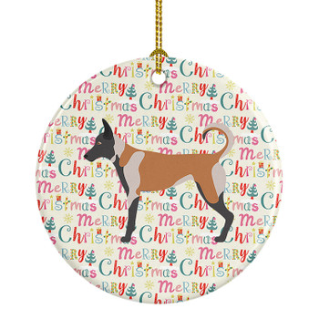 Belgian Malinois Merry Christmas Ceramic Ornament product image at NuMercy