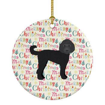 Labradoodle Merry Christmas Ceramic Ornament WDK1807 product image at NuMercy