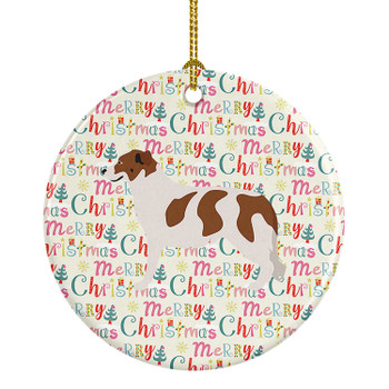 Aidi Atlas Mountain Dog Merry Christmas Ceramic Ornament product image at NuMercy