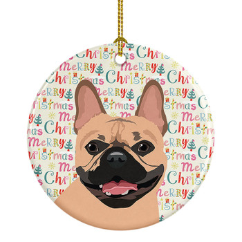 French Bulldog Fawn #2 Christmas Ceramic Ornament product image at NuMercy