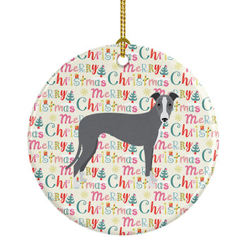 Italian Greyhound Merry Christmas Ceramic Ornament WDK1805 product image at NuMercy