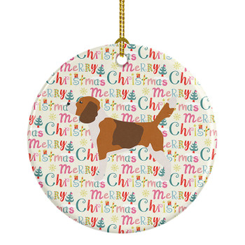 Beagle Merry Christmas Ceramic Ornament WDK1857 product image at NuMercy