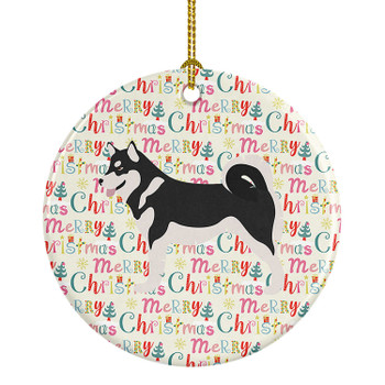 Alaskan Malamute Merry Christmas Ceramic Ornament WDK2041 product image at NuMercy