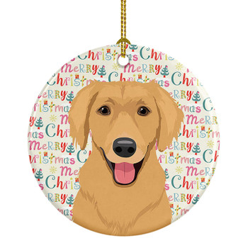 Golden Retriever Gold #2 Christmas Ceramic Ornament product image at NuMercy