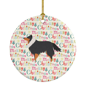Sheltie/Shetland Sheepdog Merry Christmas Ceramic Ornament product image at NuMercy