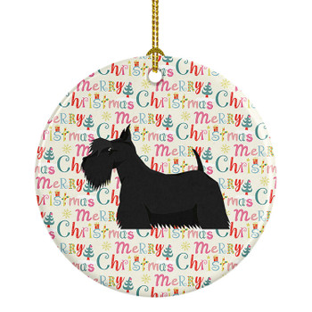 Scottish Terrier Merry Christmas Ceramic Ornament WDK1976 product image at NuMercy