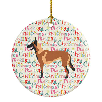 Malinois Belgian Shepherd Ceramic Christmas Ornament product image at NuMercy