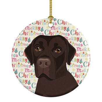 Labrador Retriever Chocolate #1 Christmas Ceramic Ornament product image at NuMercy