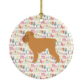 Brussels Griffon Merry Christmas Ceramic Ornament WDK1887 product image at NuMercy