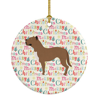 Perro de Presa Canario Ceramic Christmas Ornament product image at NuMercy