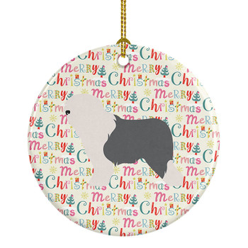 Old English Sheepdog Bobtail Ceramic Christmas Ornament product image at NuMercy