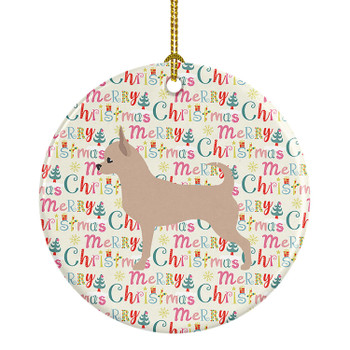 Chihuahua Merry Christmas Ceramic Ornament WDK1897 product image at NuMercy