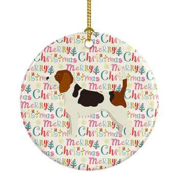 Beagle Merry Christmas Ceramic Ornament WDK1935 product image at NuMercy