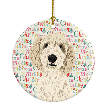 Doodle Cream #7 Christmas Ceramic Ornament product image at NuMercy