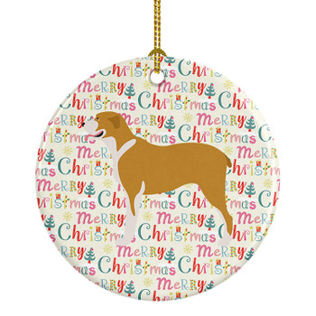 Belgium Mastiff Merry Christmas Ceramic Ornament product image at NuMercy