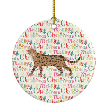 Serengeti Cat Christmas Ceramic Ornament WDK2632 product image at NuMercy
