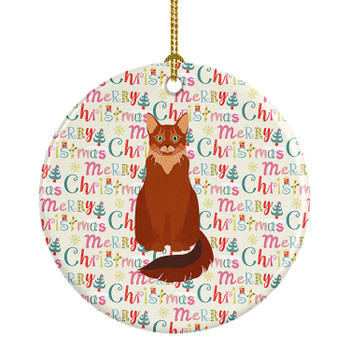 Somali Cat Christmas Ceramic Ornament WDK2456 product image at NuMercy