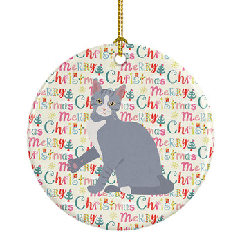 American Polydactyl #2 Cat Christmas Ceramic Ornament product image at NuMercy