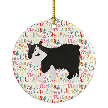 Cymric Cat Christmas Ceramic Ornament WDK2522 product image at NuMercy