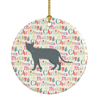 Raas Cat Christmas Ceramic Ornament WDK2612 product image at NuMercy