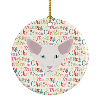 Oriental Longhair Cat Christmas Ceramic Ornament WDK2359 product image at NuMercy