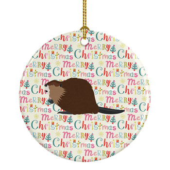 Eurasian Beaver Christmas Ceramic Ornament product image at NuMercy