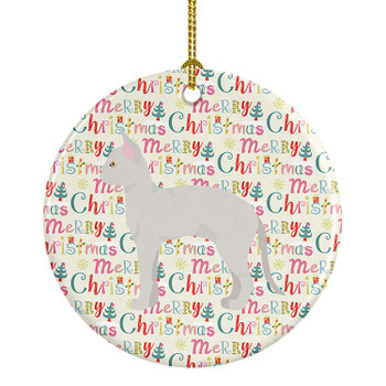 German Rex #3 Cat Christmas Ceramic Ornament product image at NuMercy