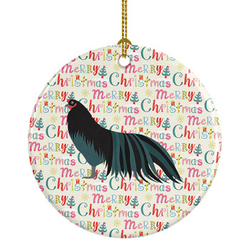 Sumatra Chicken Christmas Ceramic Ornament product image at NuMercy