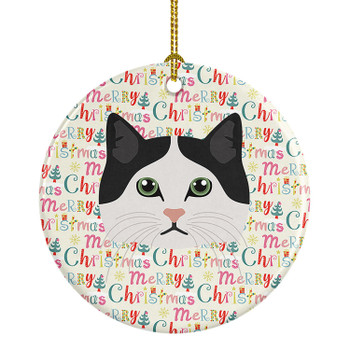 Ragamuffin Cat Christmas Ceramic Ornament WDK2369 product image at NuMercy
