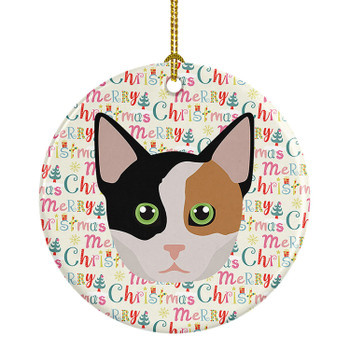 Munchkin Cat Christmas Ceramic Ornament WDK2351 product image at NuMercy