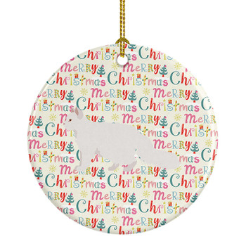 Oregon Rex #2 Cat Christmas Ceramic Ornament product image at NuMercy