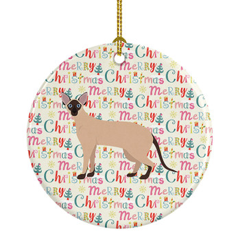 Colorpoint Shorthair #2 Cat Christmas Ceramic Ornament product image at NuMercy